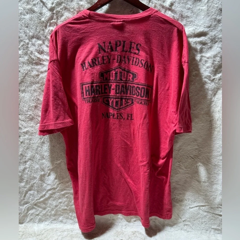 Harley Davidson Legendary Skull Mens XXLarge Graphic Tee Red Shirt Short Sleeve
